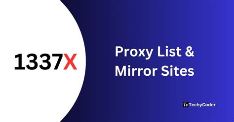 1337X Proxy Sites List: Mirror Sites (Working 2024).